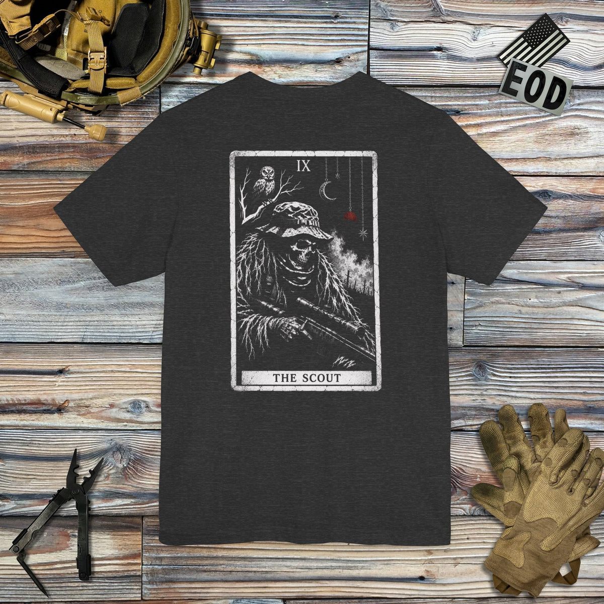 K-Factor Supply Co The Scout Tarot (Back Print) T-Shirt