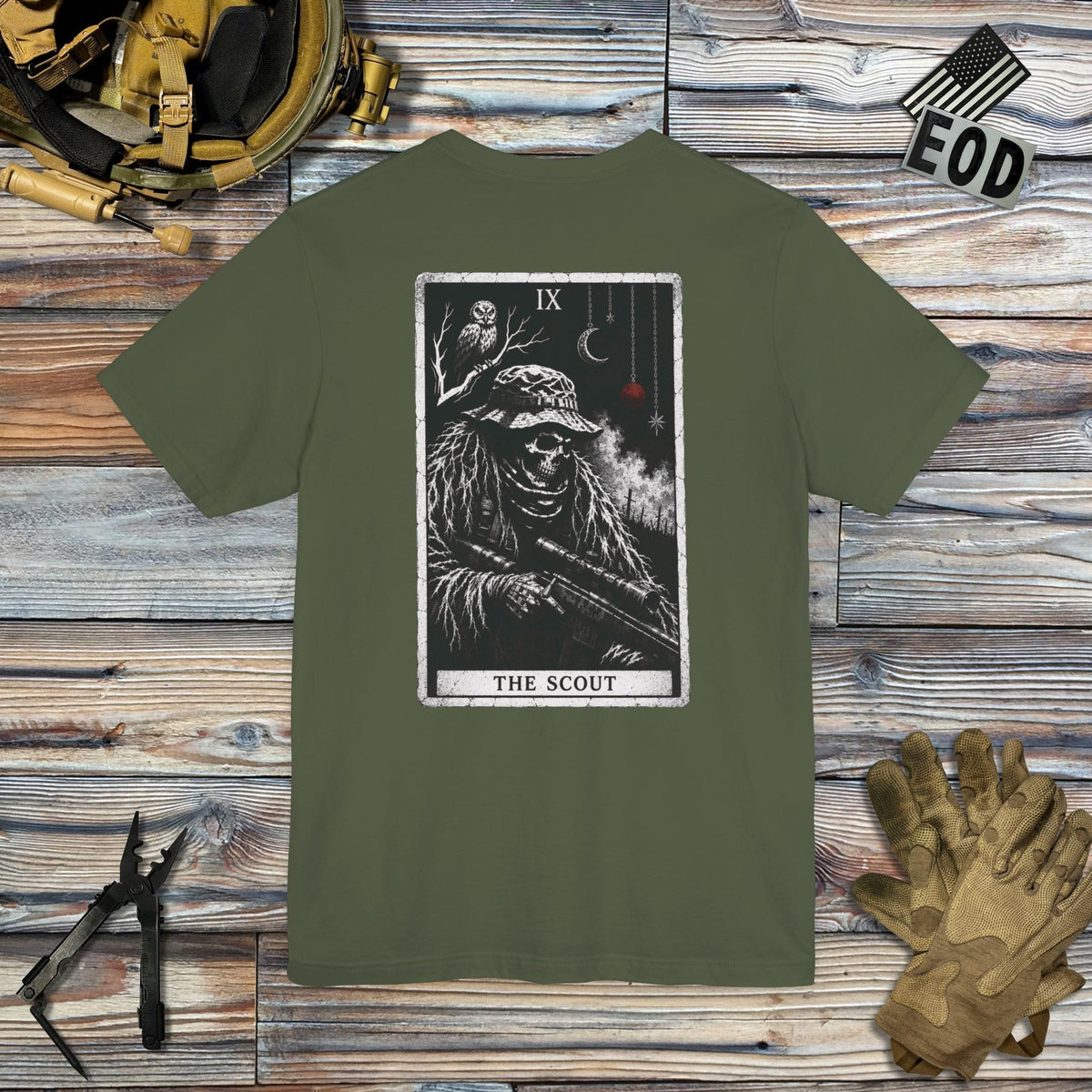 K-Factor Supply Co The Scout Tarot (Back Print) T-Shirt
