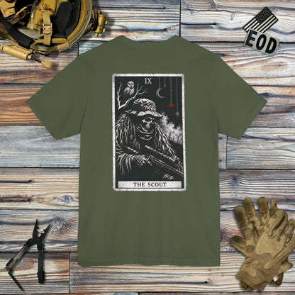 K-Factor Supply Co The Scout Tarot (Back Print) T-Shirt