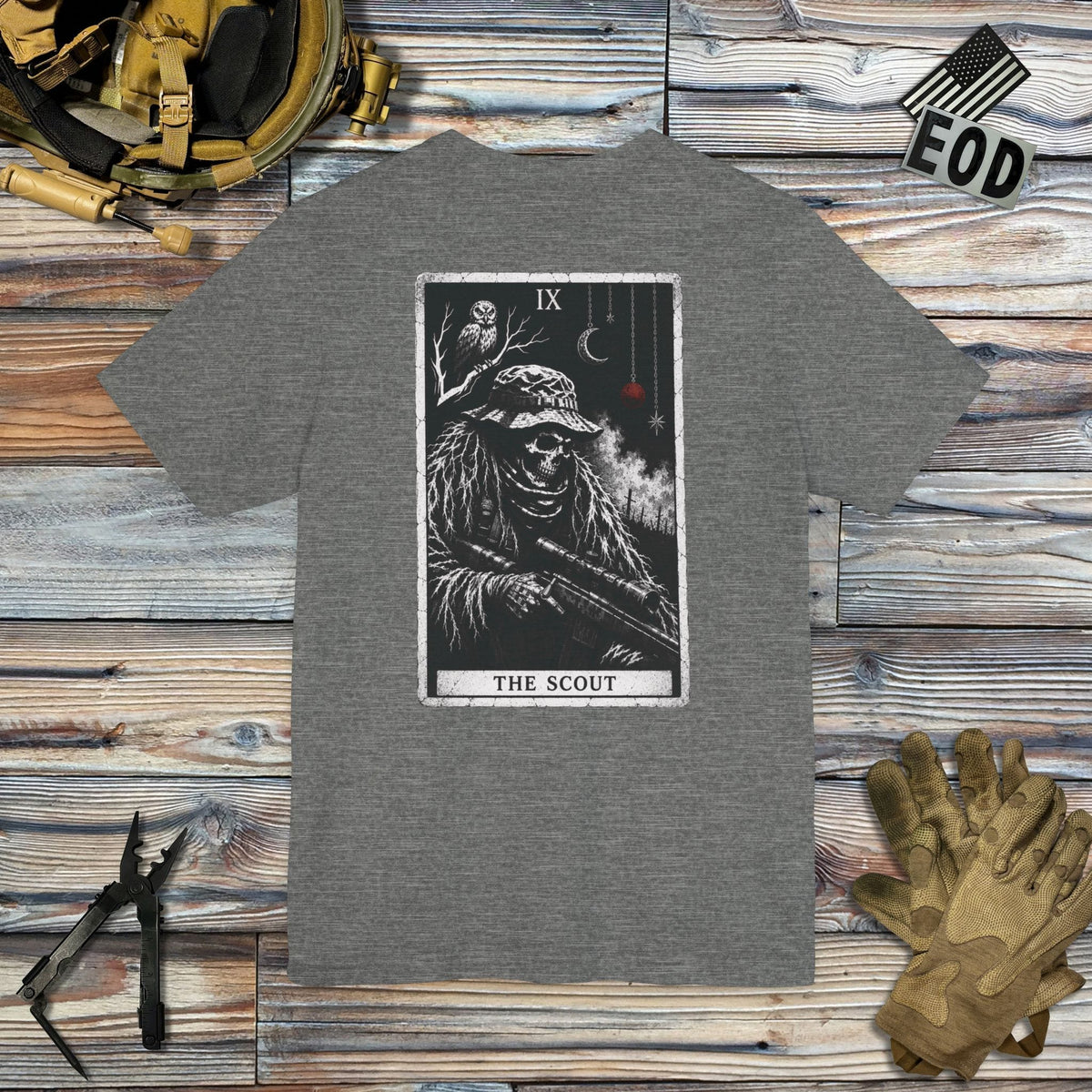 K-Factor Supply Co The Scout Tarot (Back Print) T-Shirt