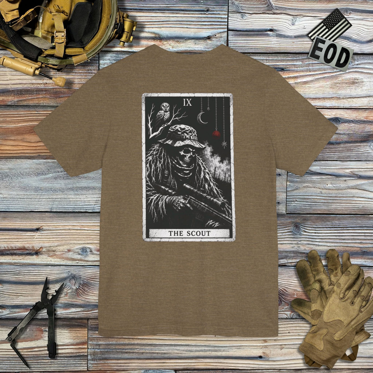 K-Factor Supply Co The Scout Tarot (Back Print) T-Shirt