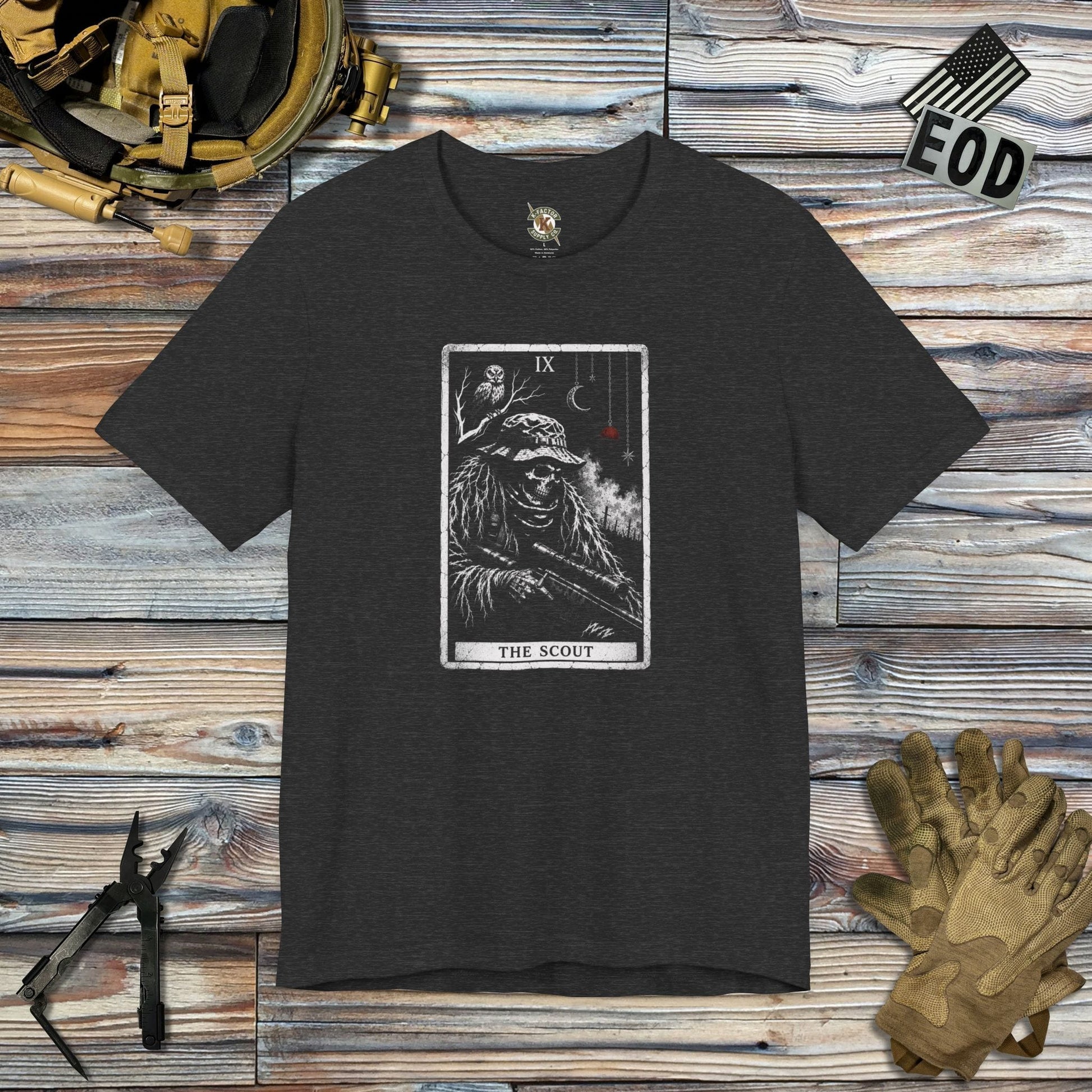 K-Factor Supply Co The Scout Tarot T-Shirt Dark Grey Heather / S