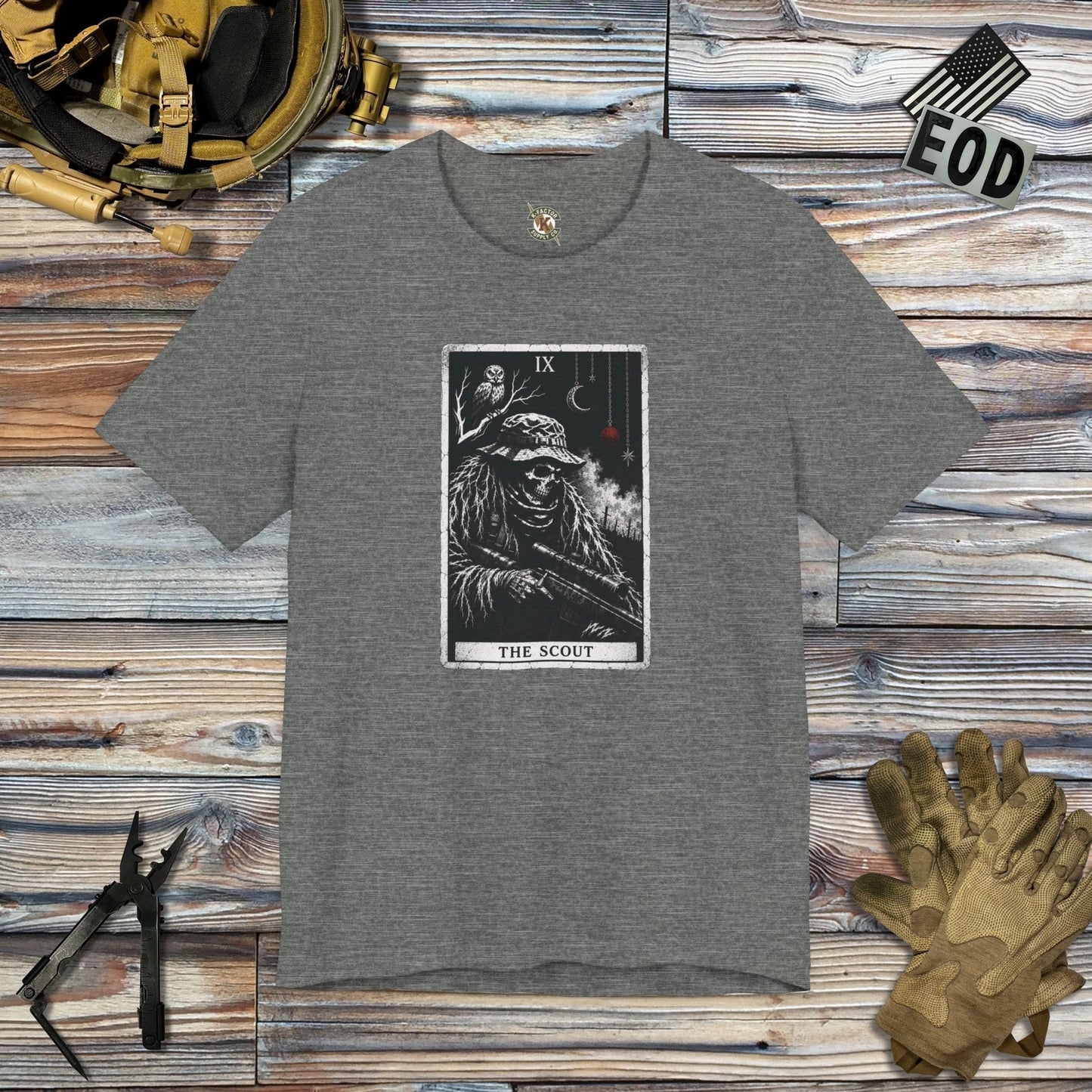 K-Factor Supply Co The Scout Tarot T-Shirt Deep Heather / M