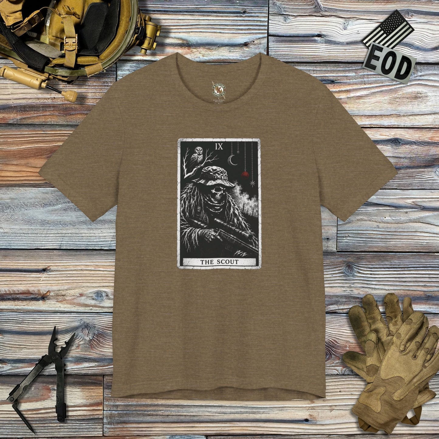 K-Factor Supply Co The Scout Tarot T-Shirt Heather Olive / S
