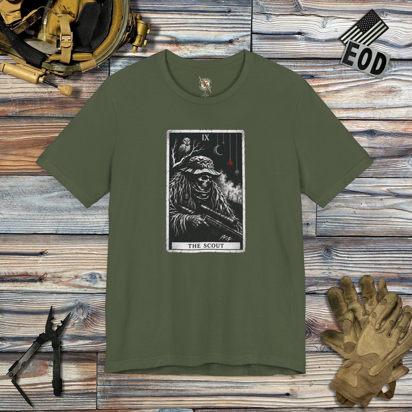 K-Factor Supply Co The Scout Tarot T-Shirt Military Green / S