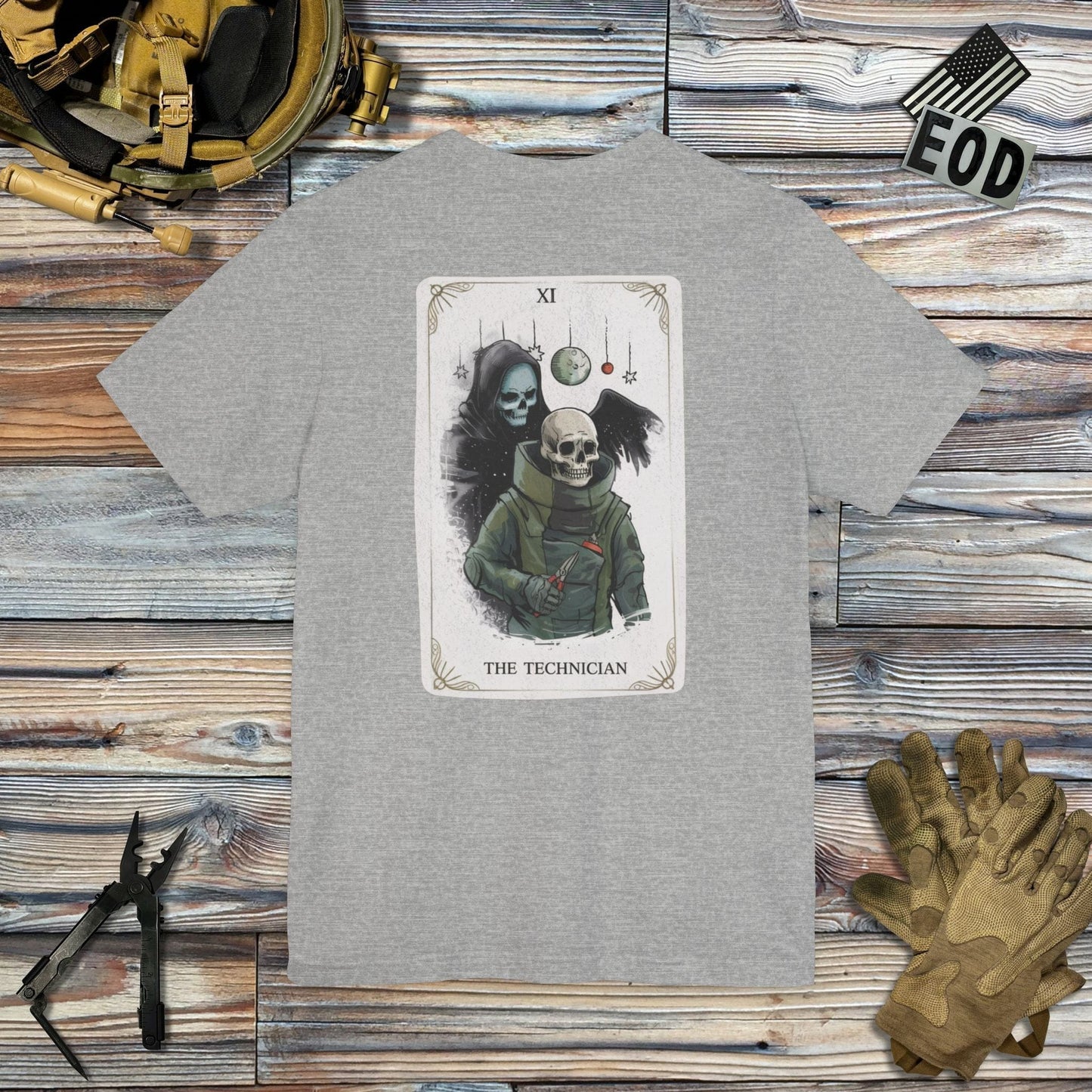 K-Factor Supply Co The Technician Tarot (Back Print) T-Shirt