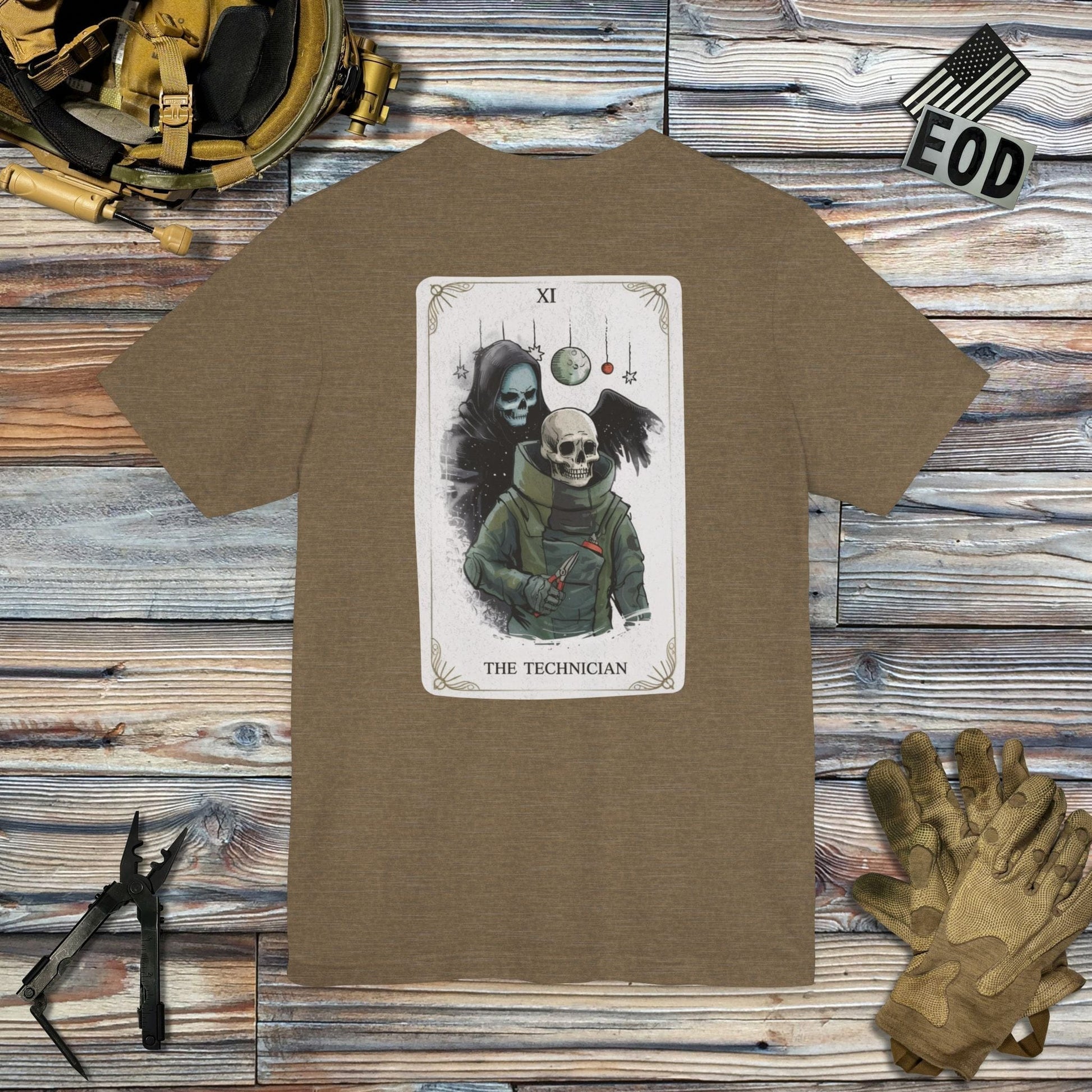 K-Factor Supply Co The Technician Tarot (Back Print) T-Shirt