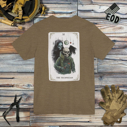 K-Factor Supply Co The Technician Tarot (Back Print) T-Shirt