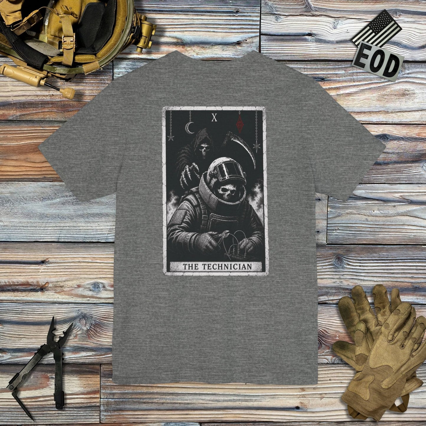 K-Factor Supply Co The Technician Tarot (Back Print) T-Shirt