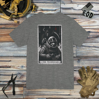 K-Factor Supply Co The Technician Tarot (Back Print) T-Shirt