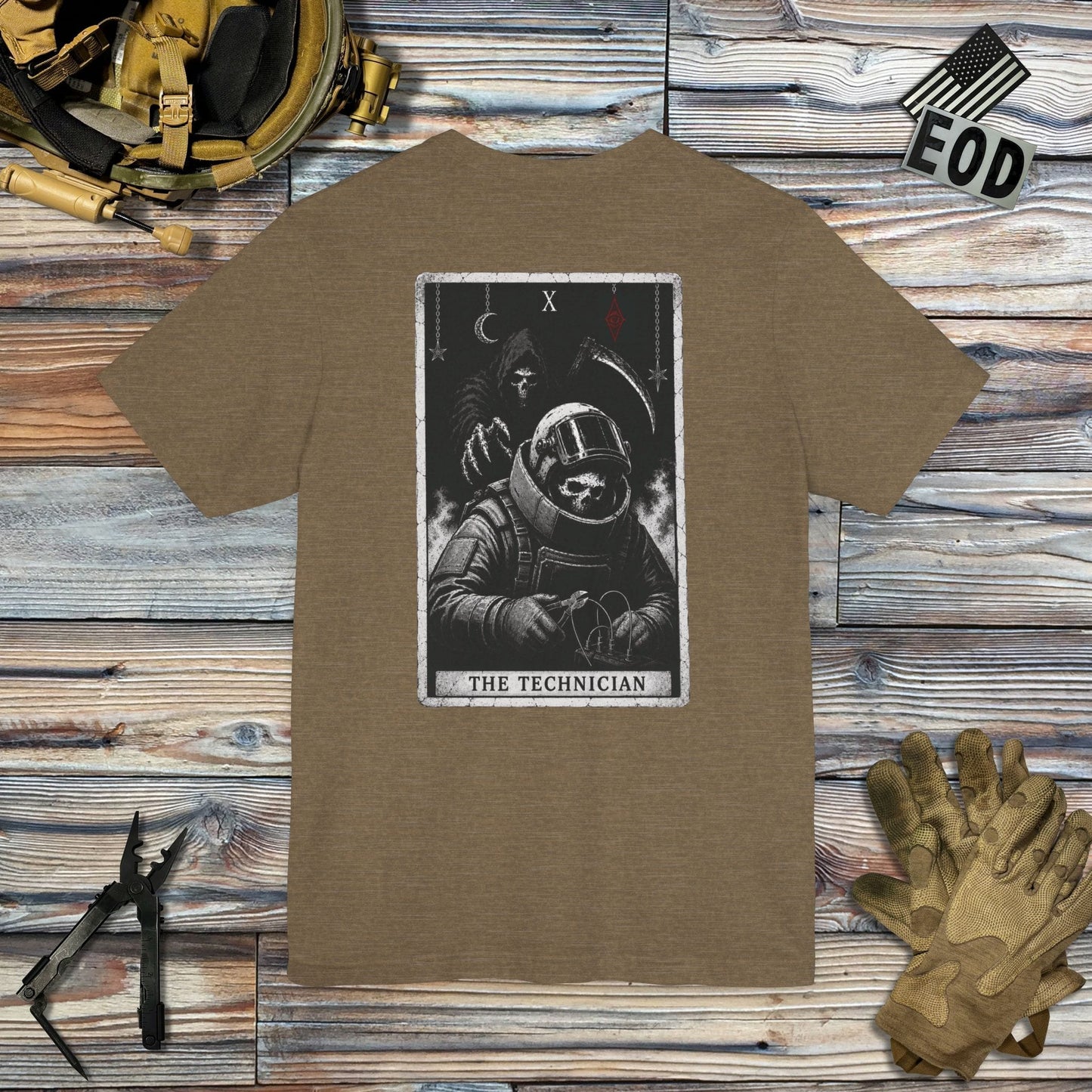 K-Factor Supply Co The Technician Tarot (Back Print) T-Shirt