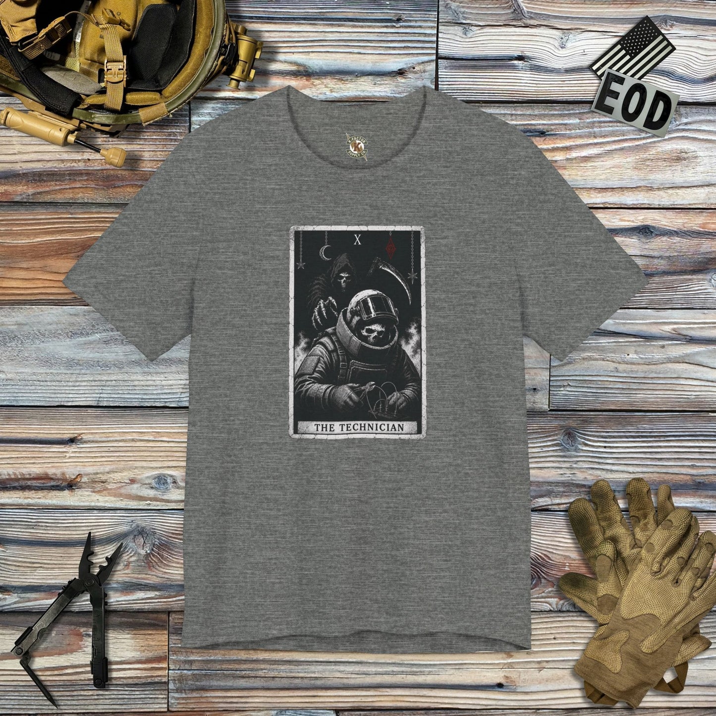 K-Factor Supply Co The Technician Tarot T-Shirt Deep Heather / M