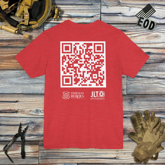K-Factor Supply Co Timeless Heroes/JLT (Back Print) T-Shirt Heather Red / S