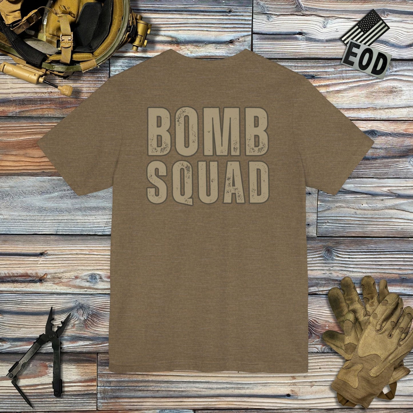 K-Factor Supply Co Traditional Bomb Squad - EOD (Back Print) T-Shirt