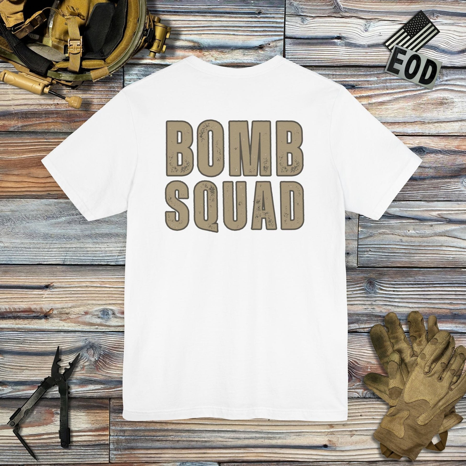 K-Factor Supply Co Traditional Bomb Squad - EOD (Back Print) T-Shirt