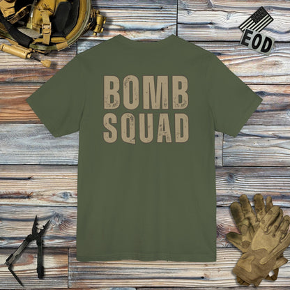 K-Factor Supply Co Traditional Bomb Squad - EOD (Back Print) T-Shirt Military Green / S