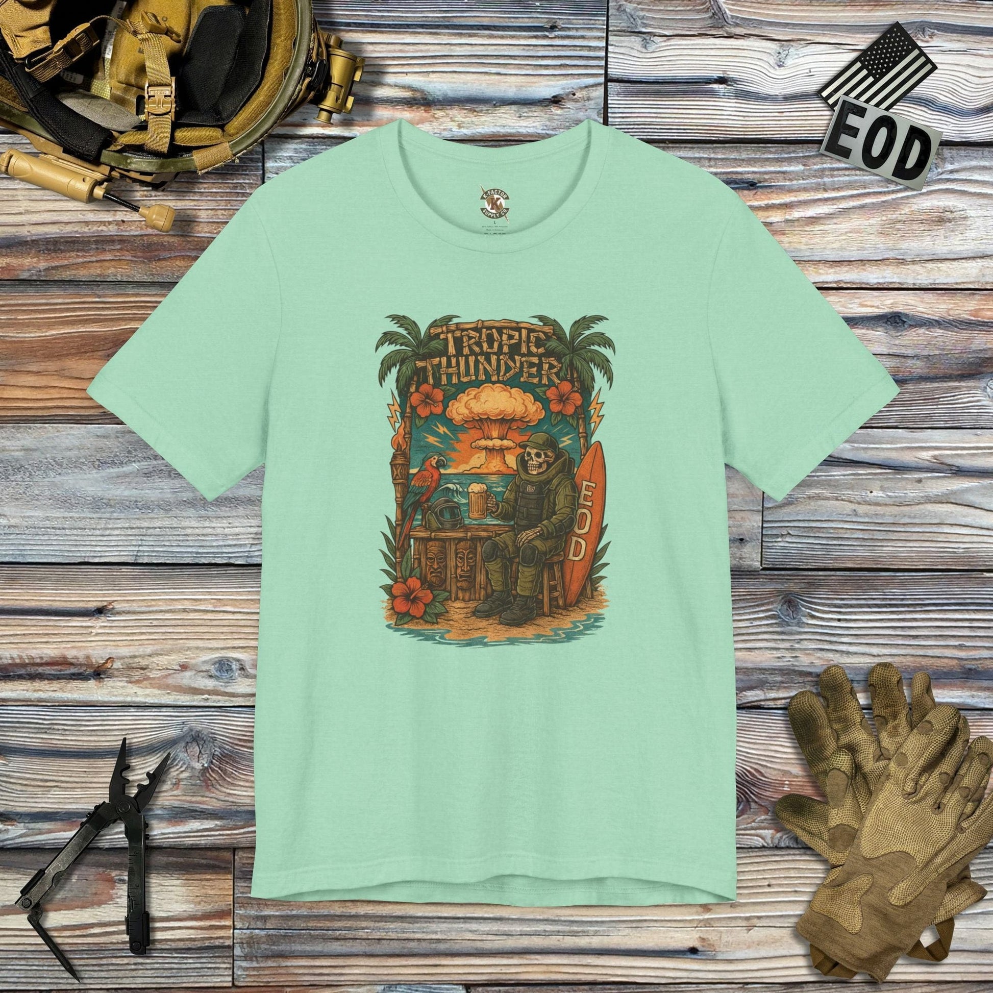 K-Factor Supply Co Tropic Thunder T-Shirt Heather Mint / S
