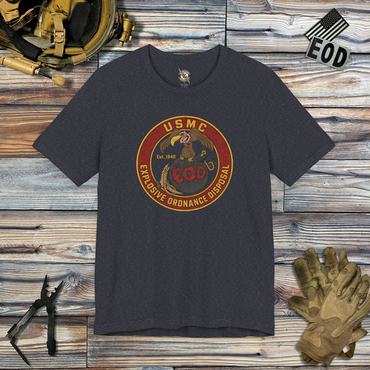 K-Factor Supply Co USMC BBP Icon T-Shirt Heather Navy / S