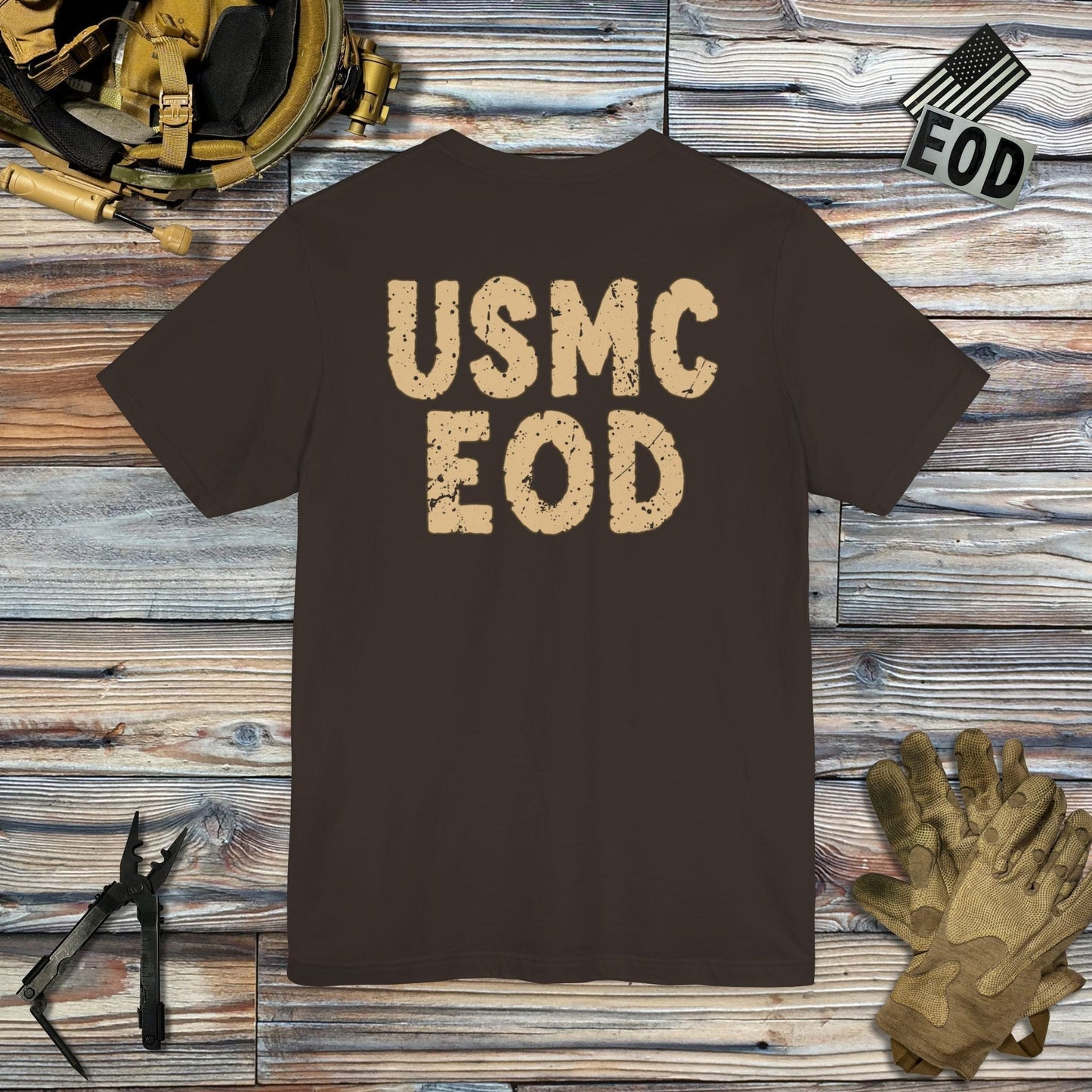 K-Factor Supply Co USMC EOD (Back Print) T-Shirt