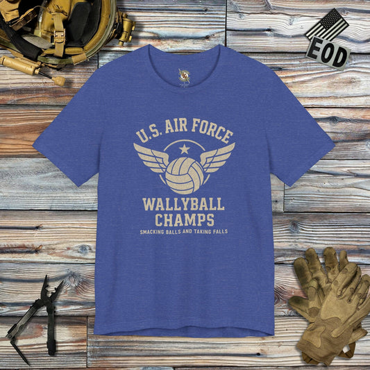 K-Factor Supply Co Wallyball Champs T-Shirt Heather True Royal / S
