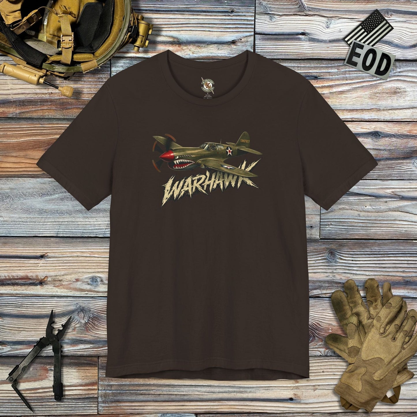 K-Factor Supply Co Warhawk T-Shirt Brown / S