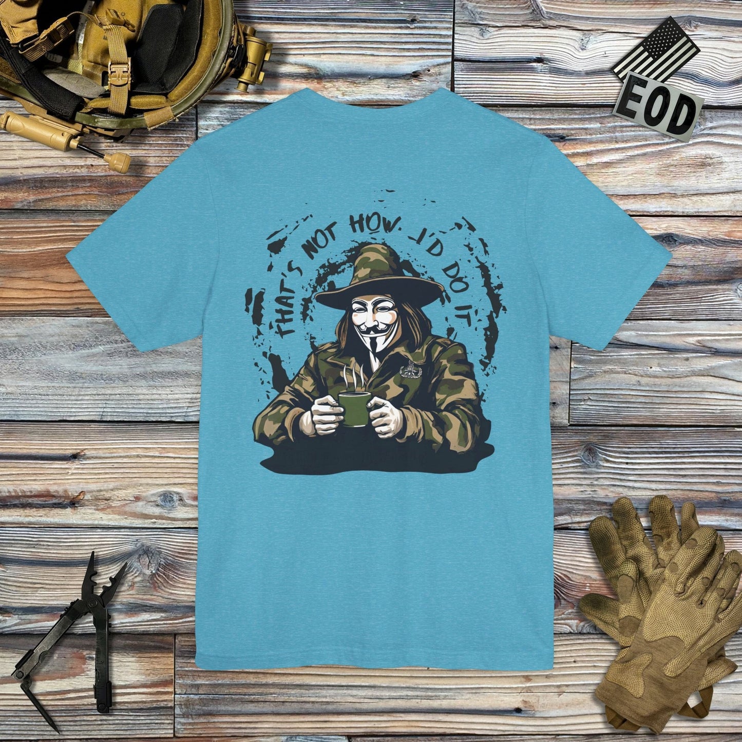 K-Factor Supply Co What the Fawkes Says (Back Print) T-Shirt