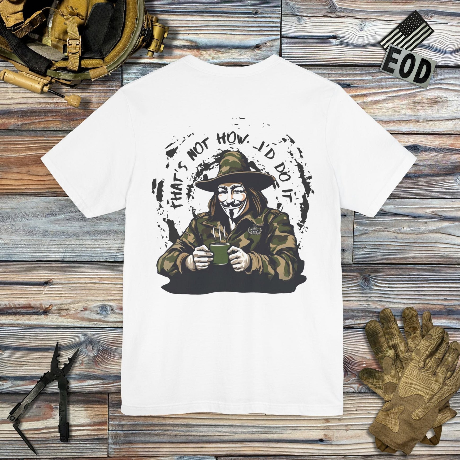 K-Factor Supply Co What the Fawkes Says (Back Print) T-Shirt