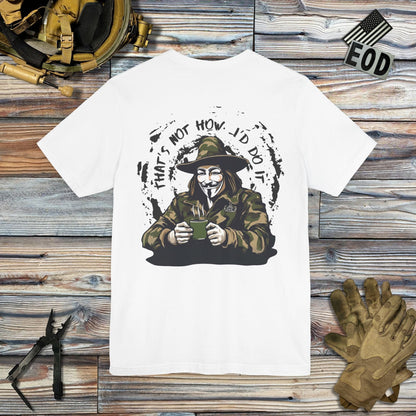 K-Factor Supply Co What the Fawkes Says (Back Print) T-Shirt