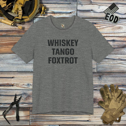 K-Factor Supply Co Whiskey Tango Foxtrot T-Shirt Deep Heather / S
