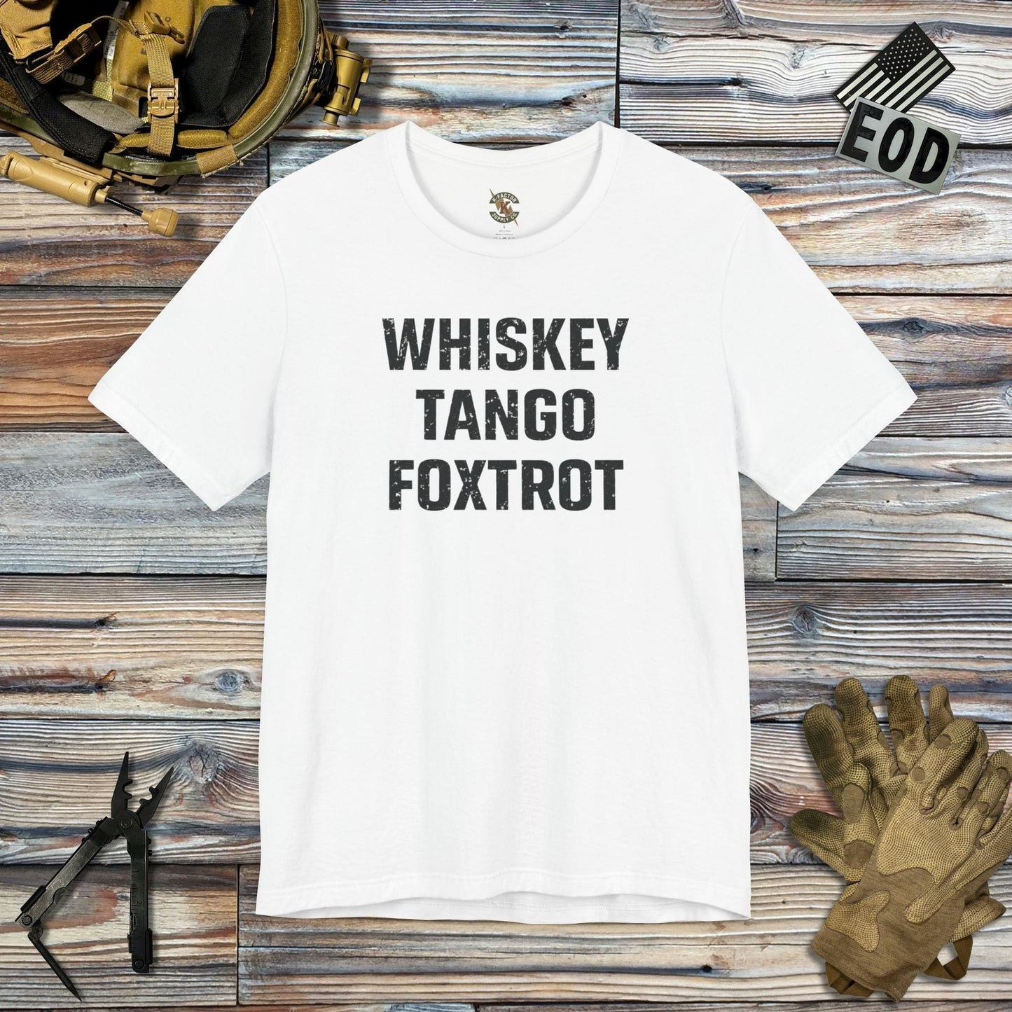 K-Factor Supply Co Whiskey Tango Foxtrot T-Shirt White / S