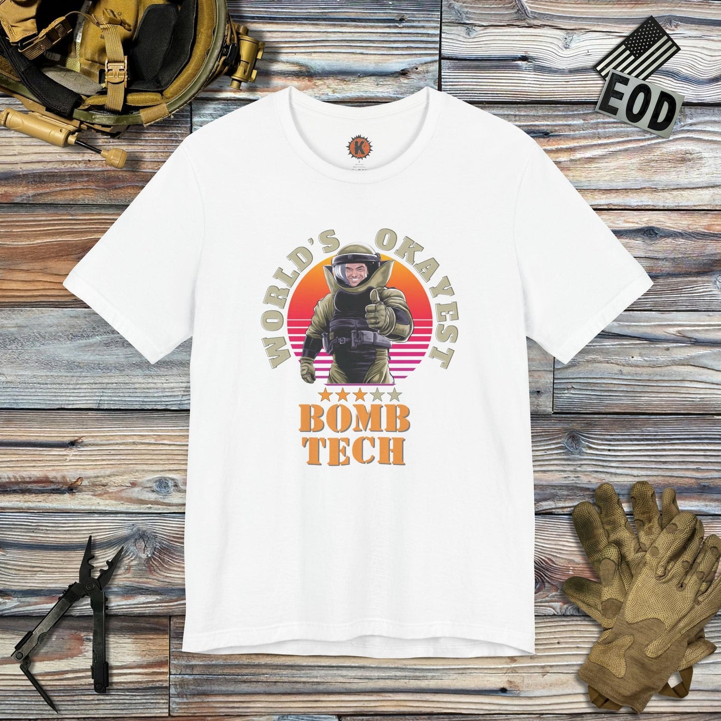K-Factor Supply Co World's Okayest Bomb Tech (MK 2 Mod 1) T-Shirt White / S