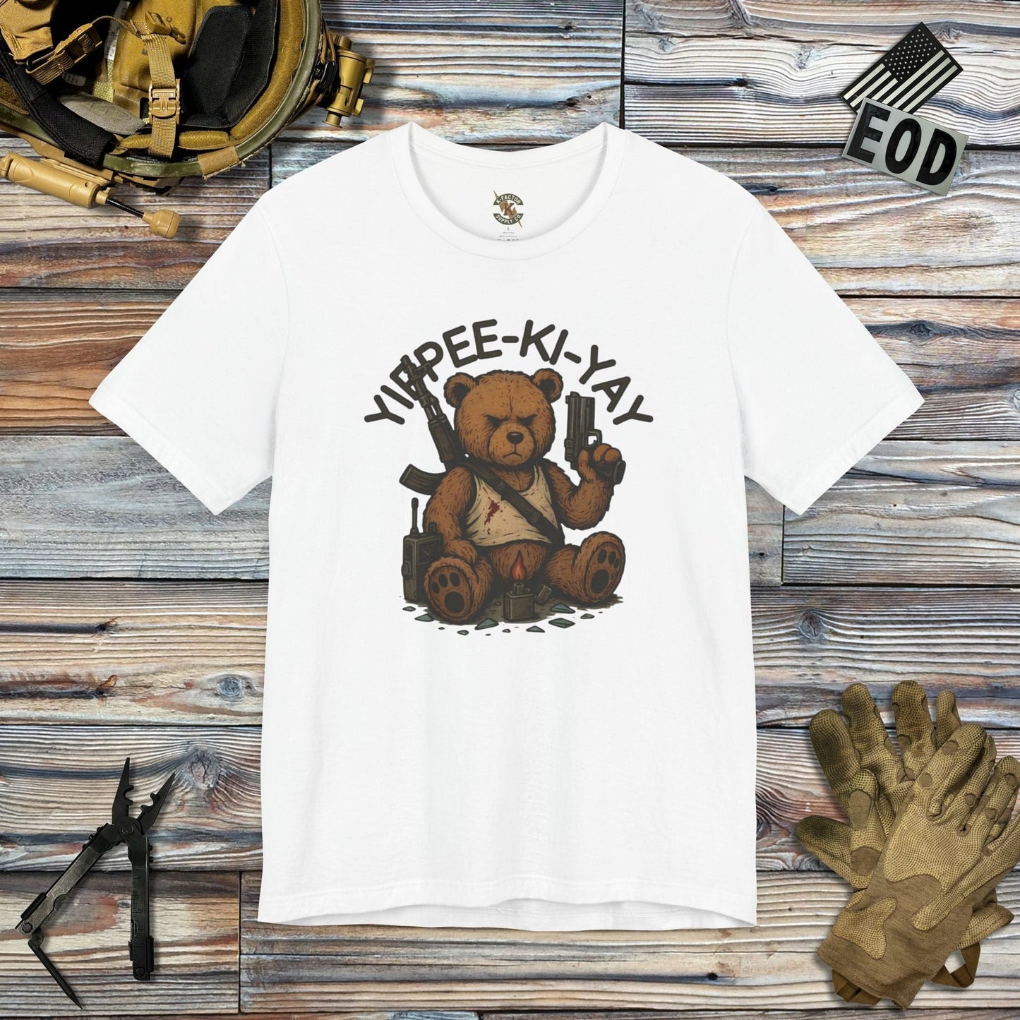 K-Factor Supply Co Yippee-Ki-Yay T-Shirt White / S