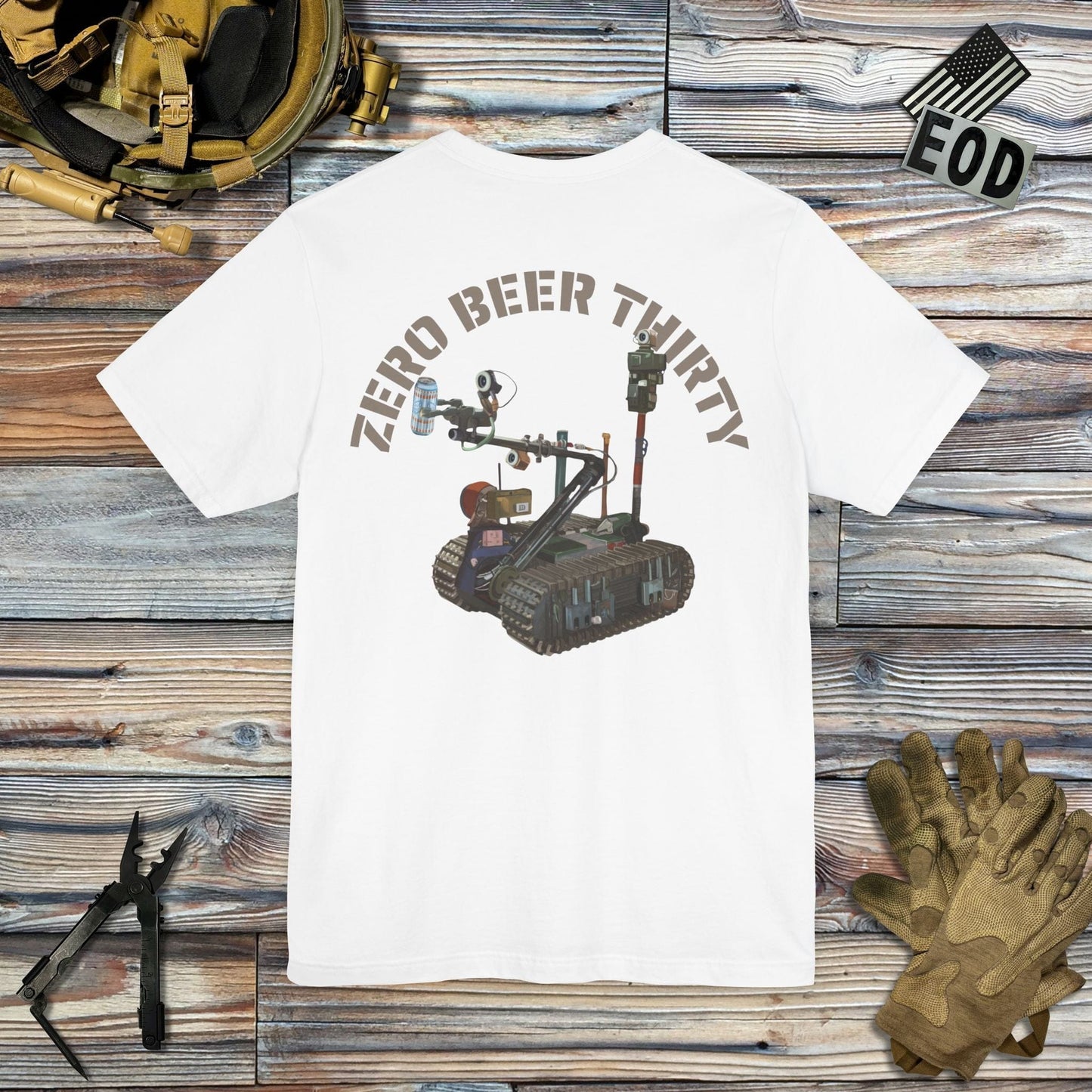 K-Factor Supply Co Zero Beer Thirty (Back Print) T-Shirt White / S