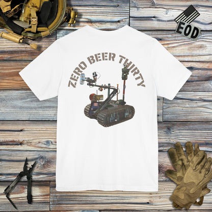 K-Factor Supply Co Zero Beer Thirty (Back Print) T-Shirt White / S