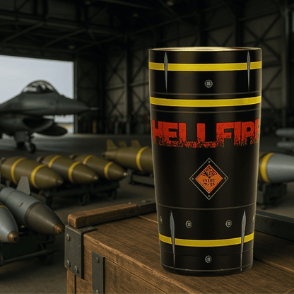 K-Factor Supply Co 20oz HELLFIRE Guided Missile Tumbler - Military Inspired - Insulated Drinkware