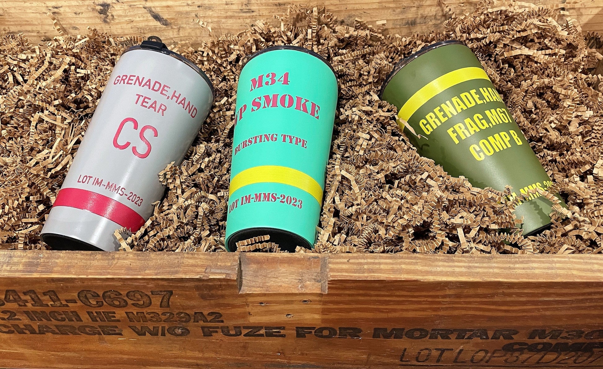 K-Factor Supply Co The Grenade Collection: Triple the Impact – 3-Piece Grenade Tumbler Set 14oz